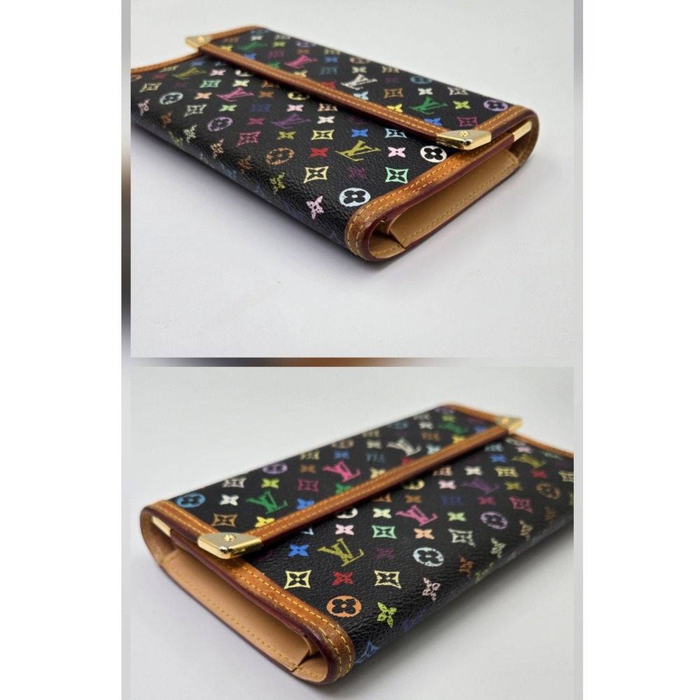 Louis Vuitton Multicolore Monogram Porte Tresor International Wallet Black - Picture 6 of 12